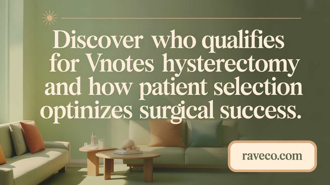 Discover who qualifies for vNOTES hysterectomy and how patient selection optimizes outcomes.
