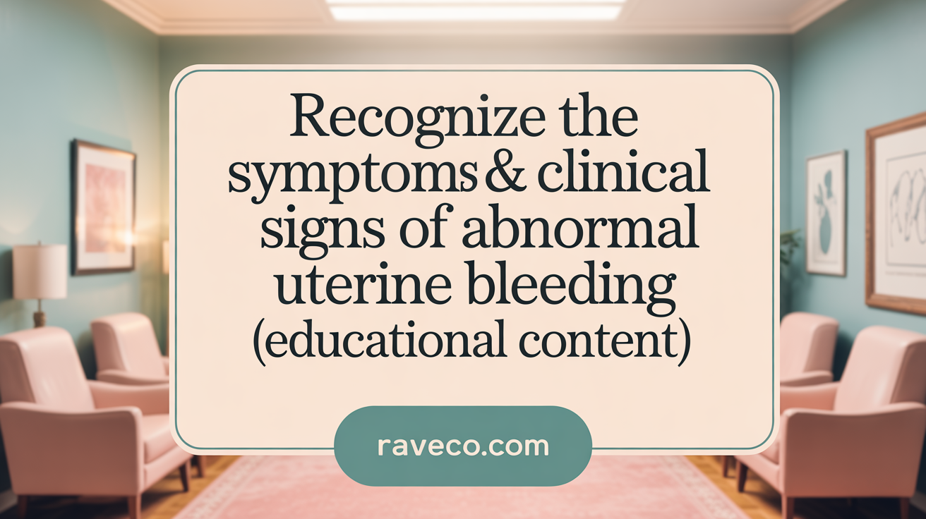 Recognize the Symptoms & Clinical Signs of Abnormal Uterine Bleeding
