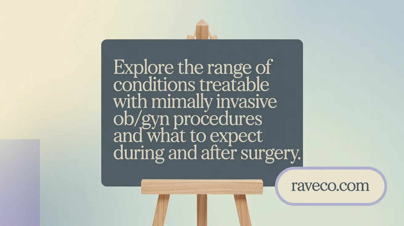 Explore the range of conditions treatable with minimally invasive OB/GYN procedures and what to expect during and after surgery.