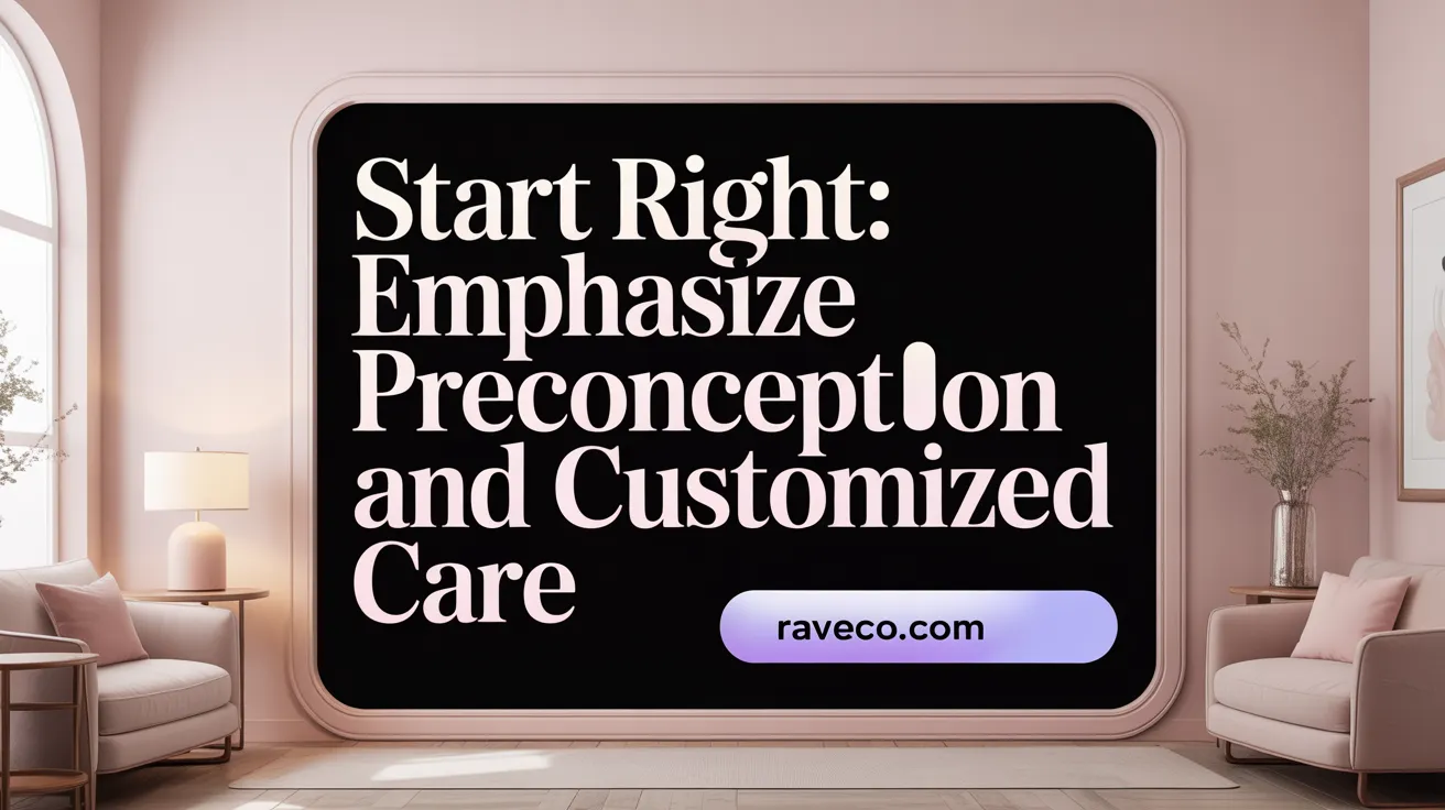 Start Right: Emphasize Preconception and Customized Care