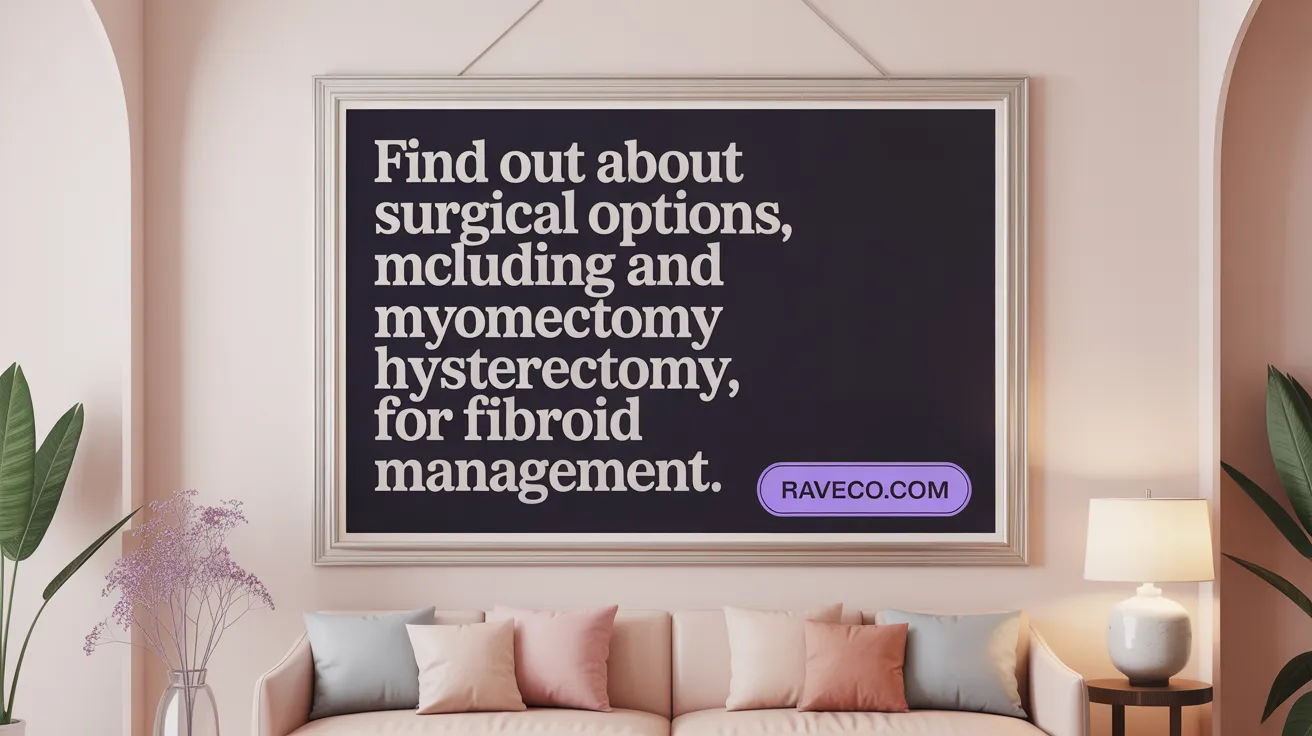 Find out about surgical options, including myomectomy and hysterectomy, for fibroid management.
