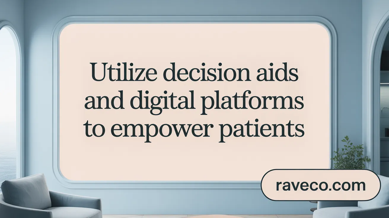 Utilize Decision Aids and Digital Platforms to Empower Patients