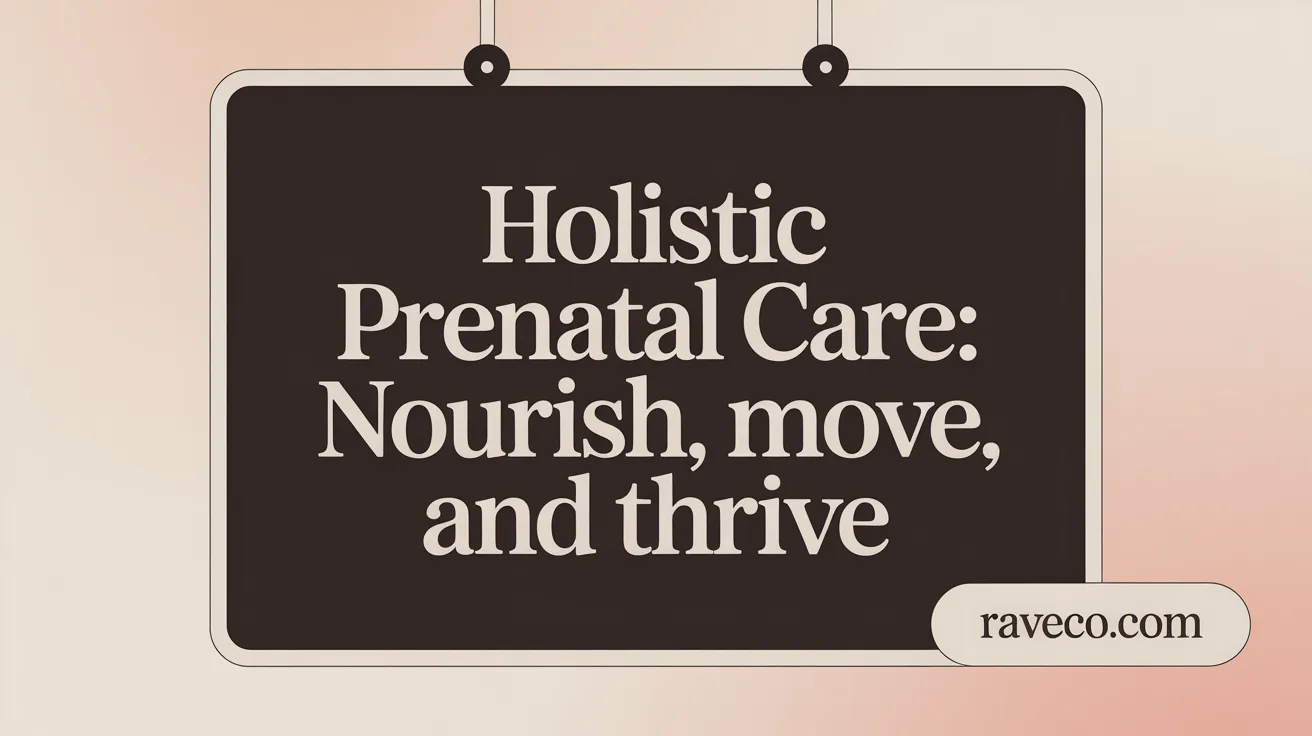 Holistic Prenatal Care: Nourish, Move, and Thrive