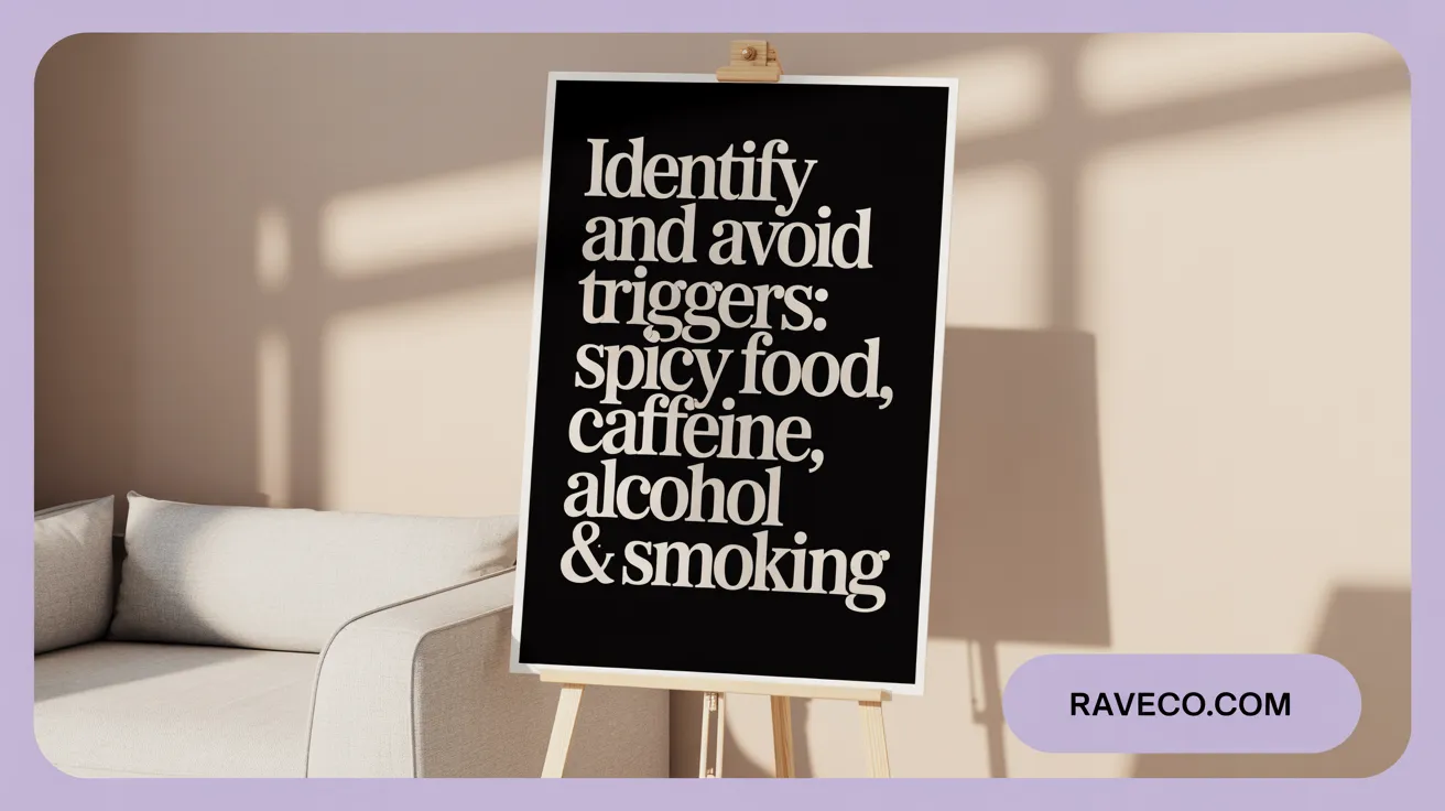 Identify and Avoid Triggers: Spicy Food, Caffeine, Alcohol & Smoking