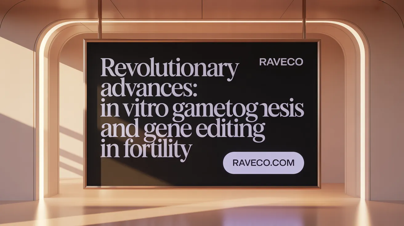 Revolutionary Advances: In Vitro Gametogenesis and Gene Editing in Fertility