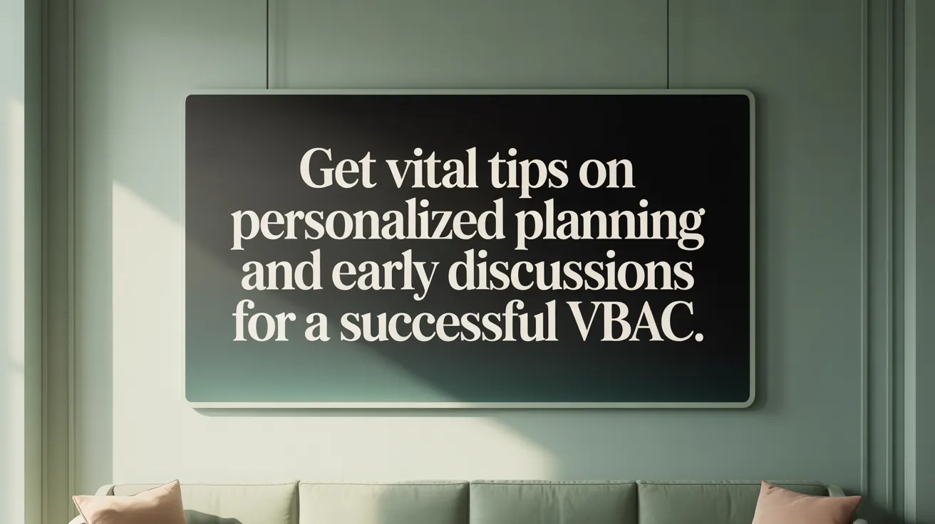 Get vital tips on personalized planning and early discussions for a successful VBAC.