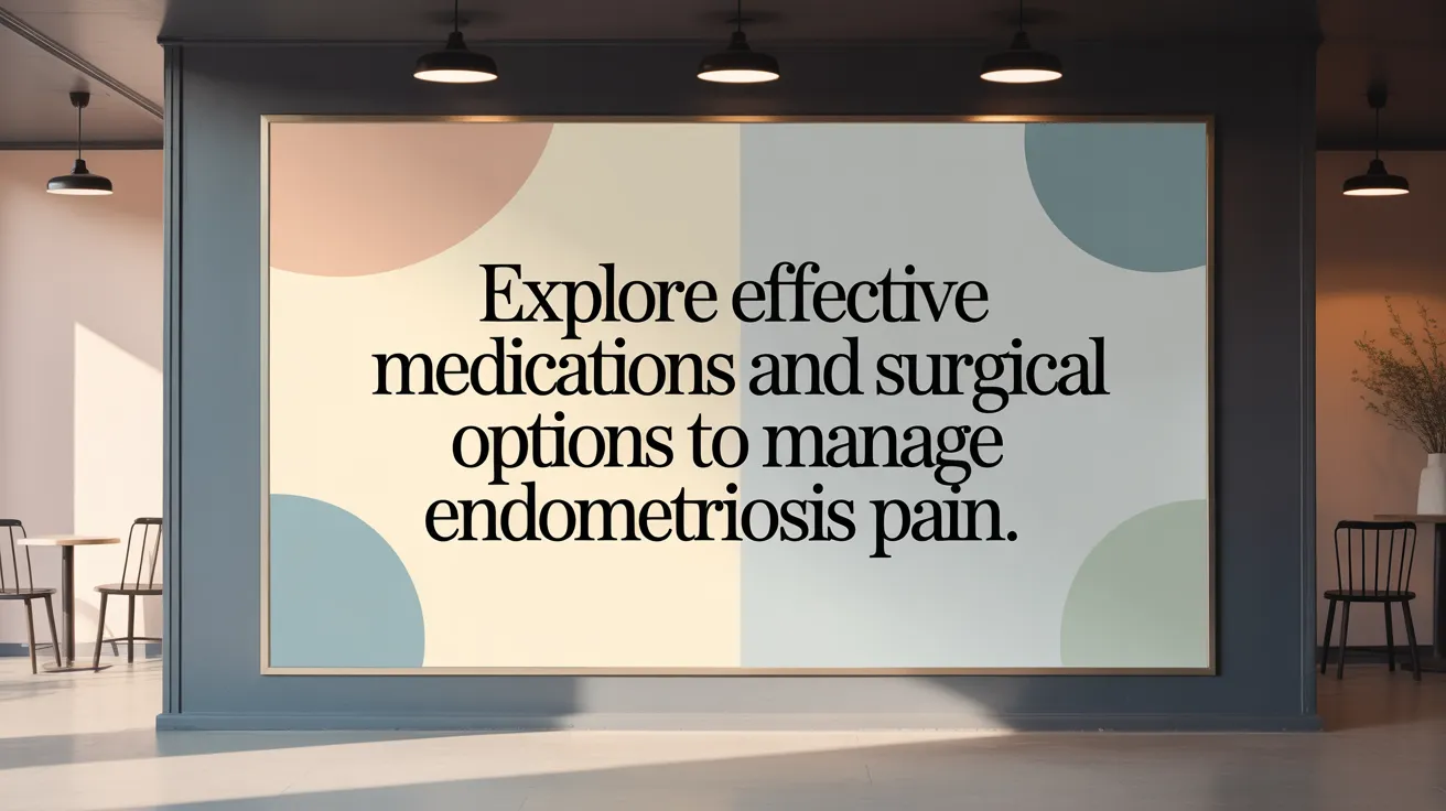 Explore effective medications and surgical options to manage endometriosis pain.