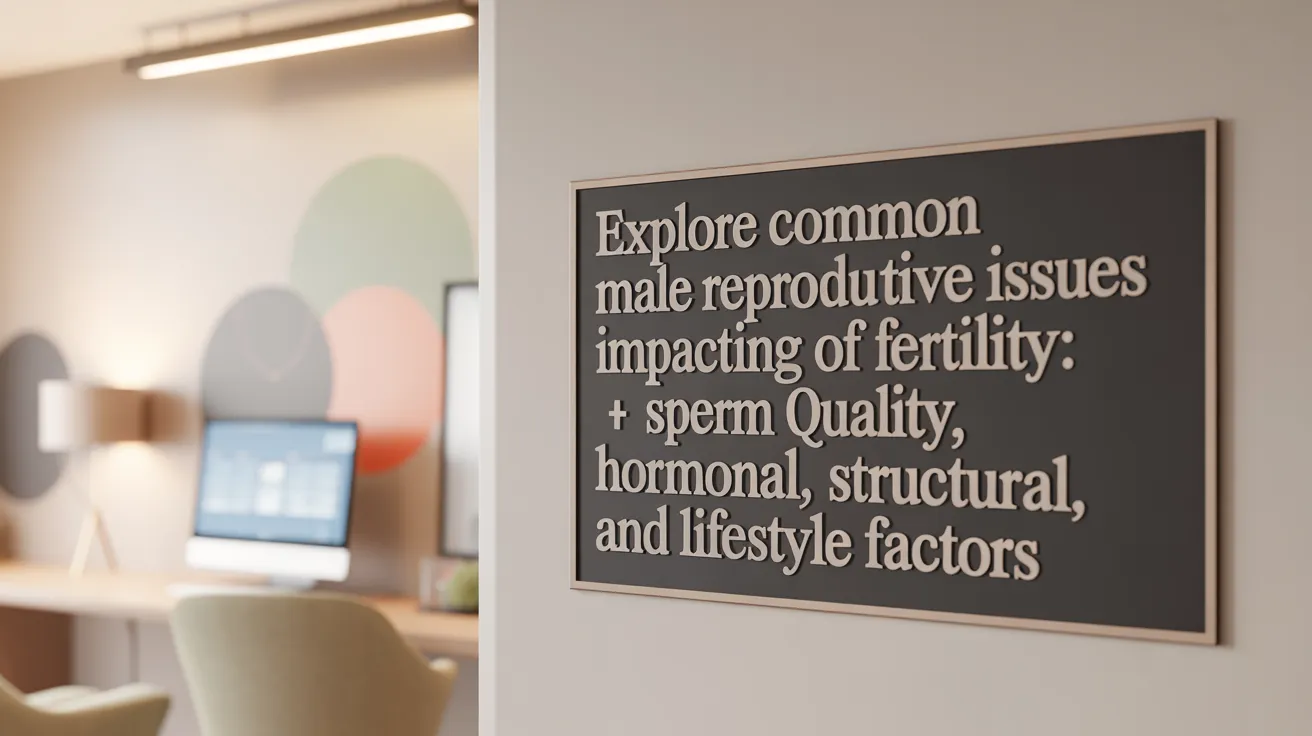 Explore common male reproductive issues impacting fertility: sperm quality, hormonal, structural, and lifestyle factors