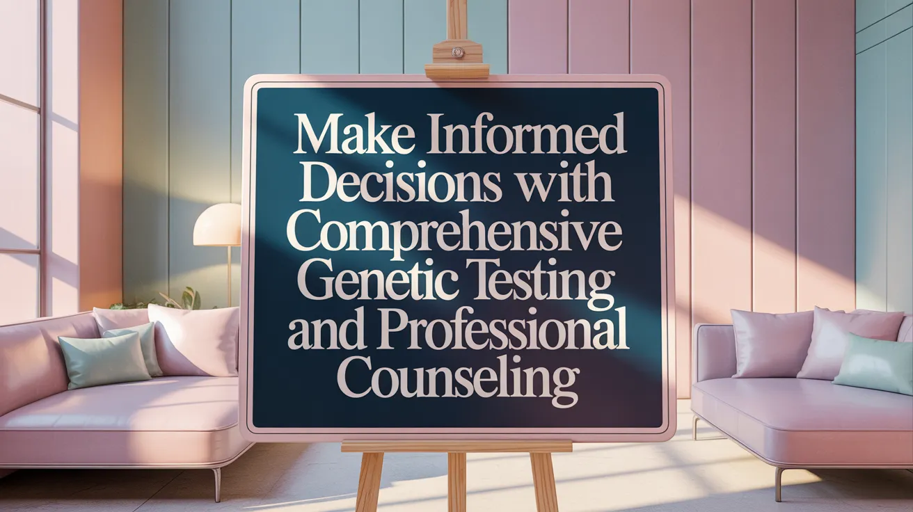Make informed decisions with comprehensive genetic testing and professional counseling