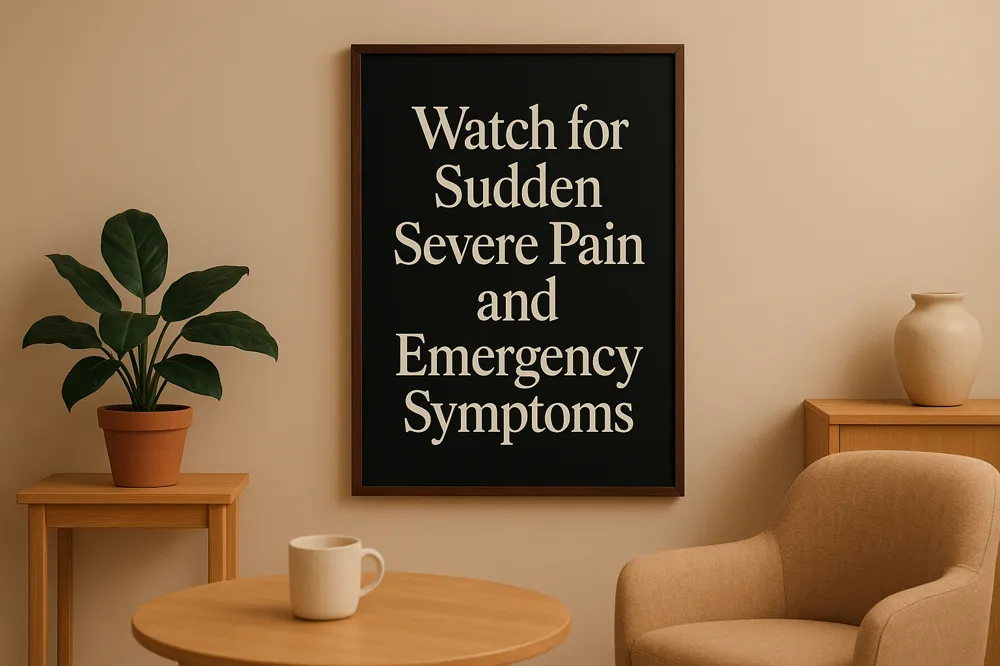Watch for Sudden Severe Pain and Emergency Symptoms