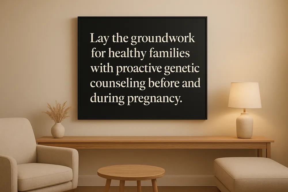 Lay the groundwork for healthy families with proactive genetic counseling before and during pregnancy.
