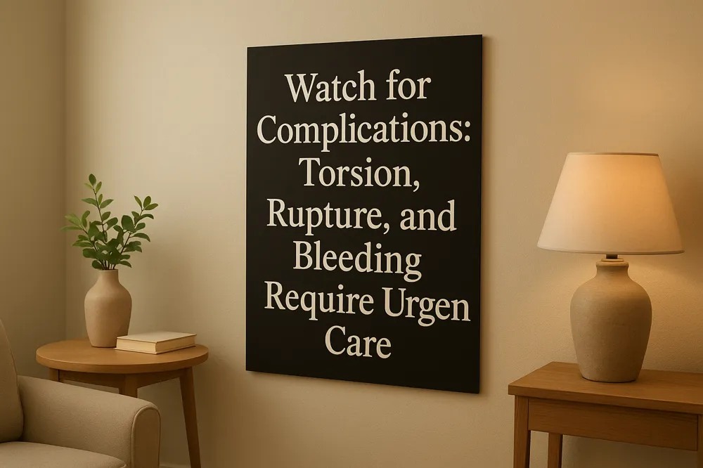 Watch for Complications: Torsion, Rupture, and Bleeding Require Urgent Care