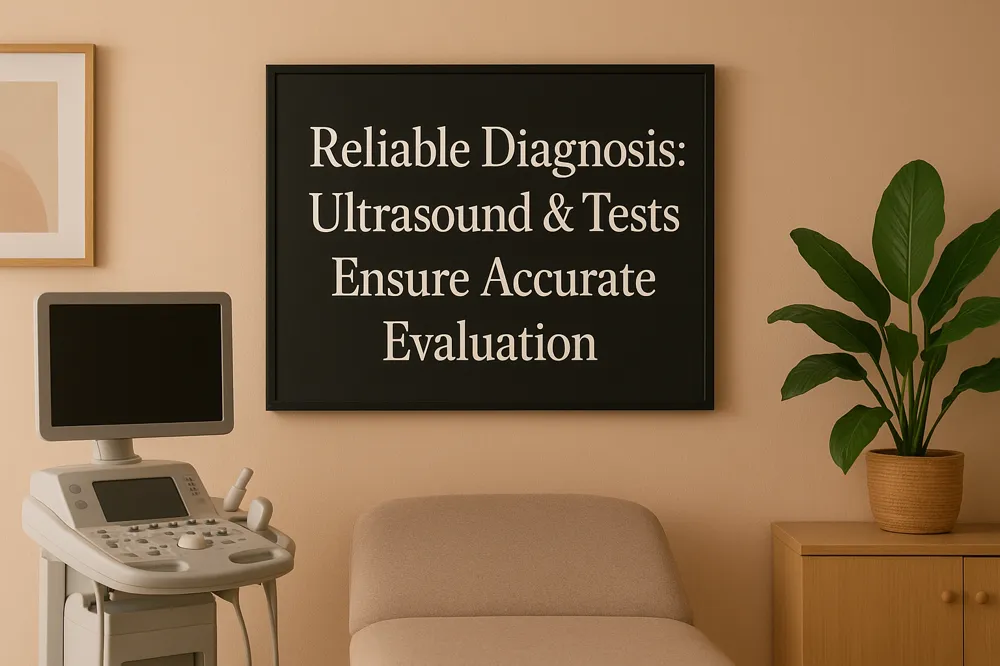 Reliable Diagnosis: Ultrasound & Tests Ensure Accurate Evaluation