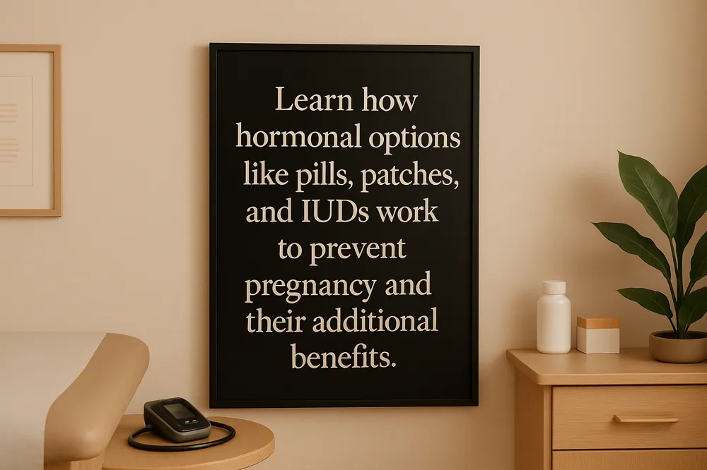 Learn how hormonal options like pills, patches, and IUDs work to prevent pregnancy and their additional benefits.