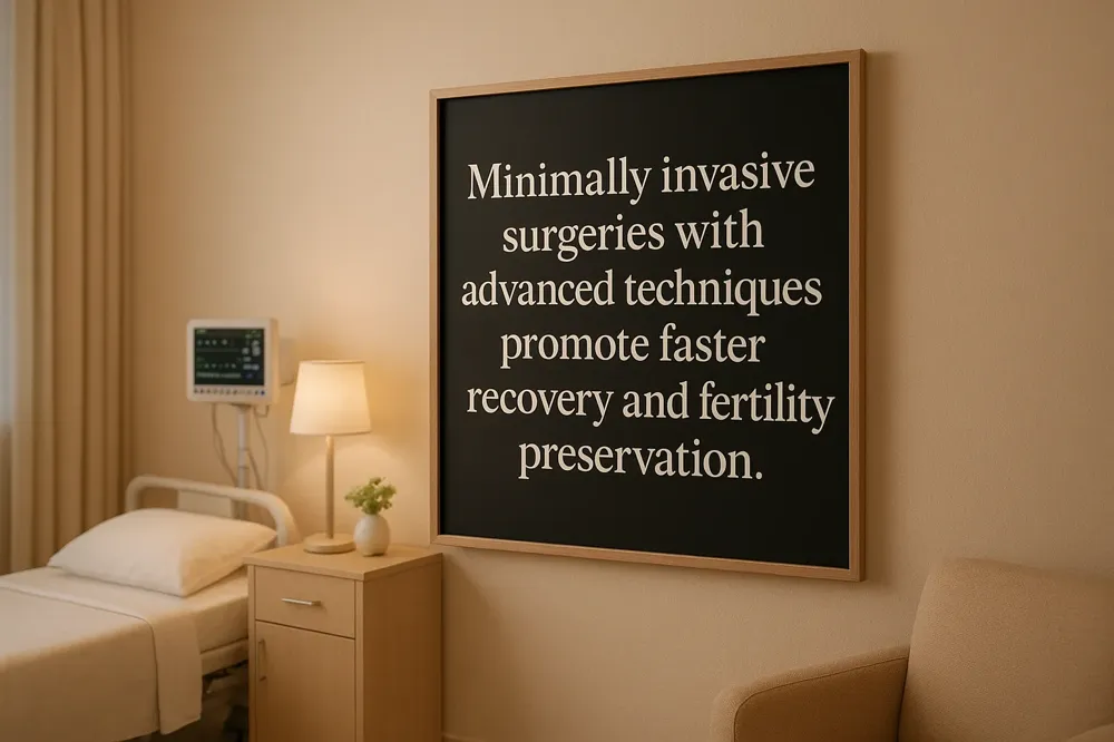 Minimally invasive surgeries with advanced techniques promote faster recovery and fertility preservation.
