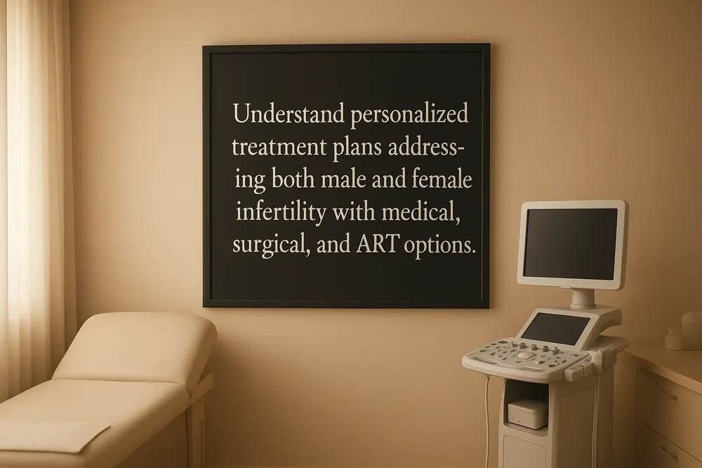 Understand personalized treatment plans addressing both male and female infertility with medical, surgical, and ART options.