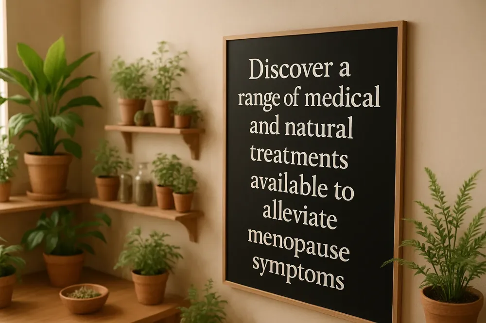 Discover a range of medical and natural treatments available to alleviate menopause symptoms.
