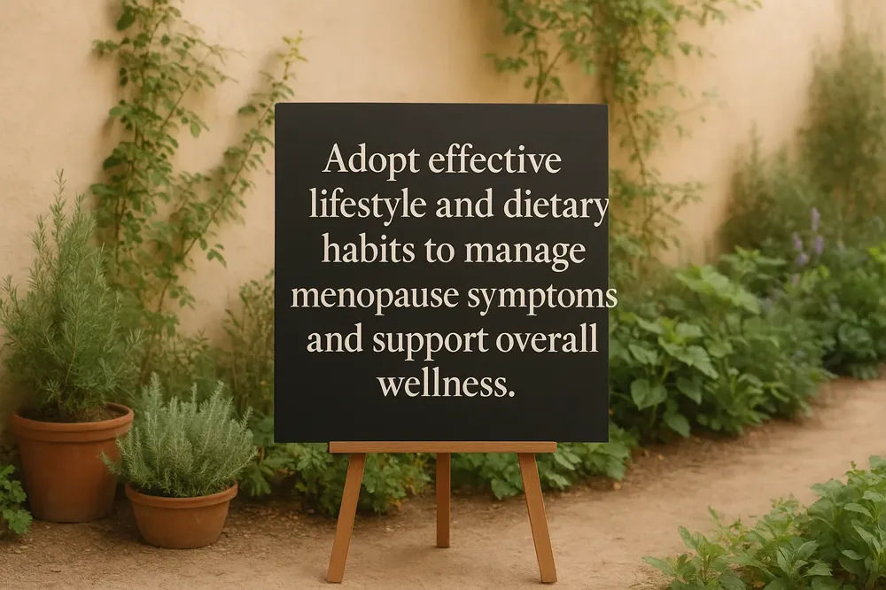 Adopt effective lifestyle and dietary habits to manage menopause symptoms and support overall wellness.