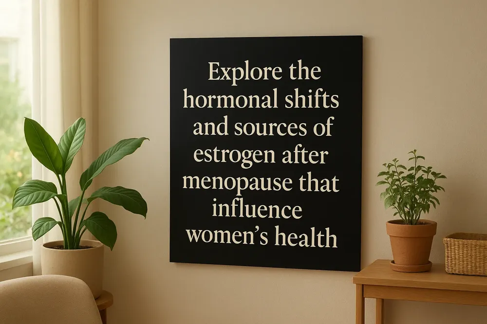 Explore the hormonal shifts and sources of estrogen after menopause that influence women's health.