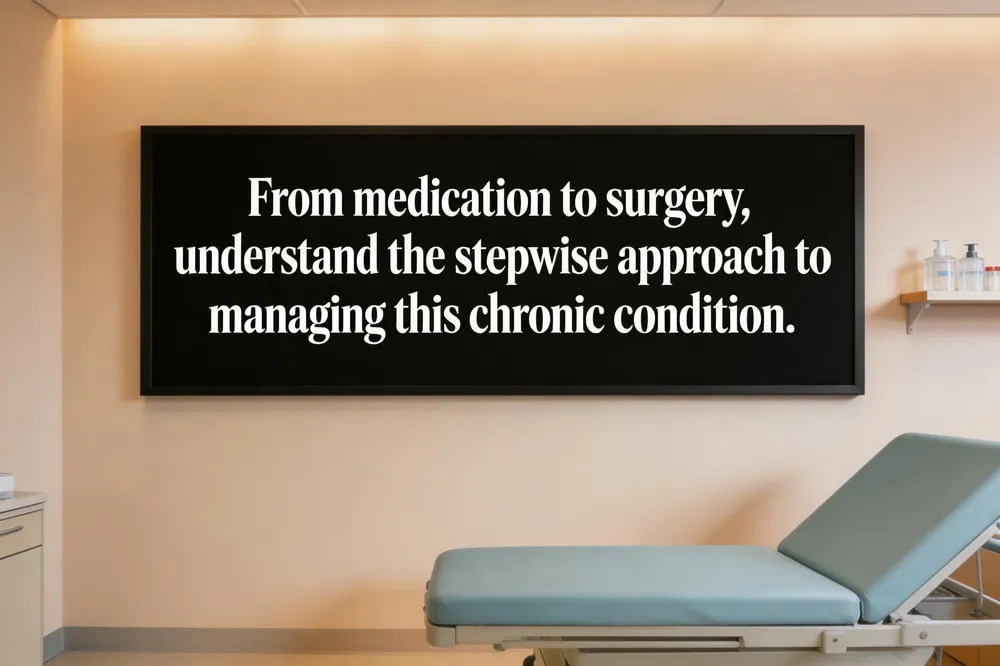 From medication to surgery, understand the stepwise approach to managing this chronic condition.