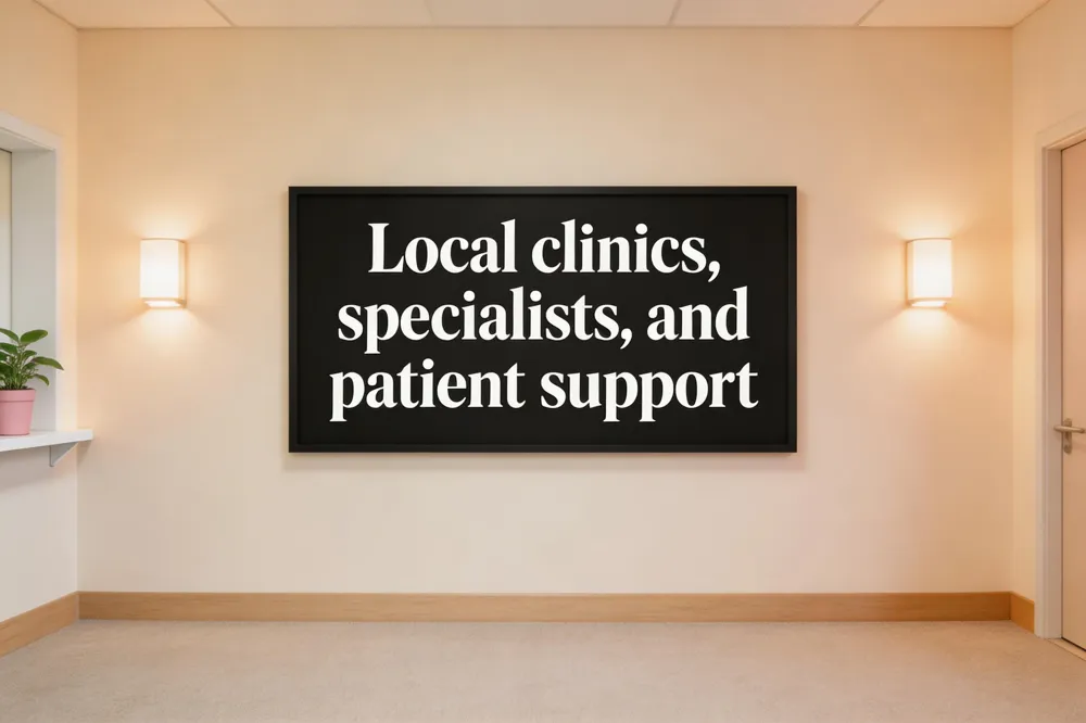 Local clinics, specialists, and patient support