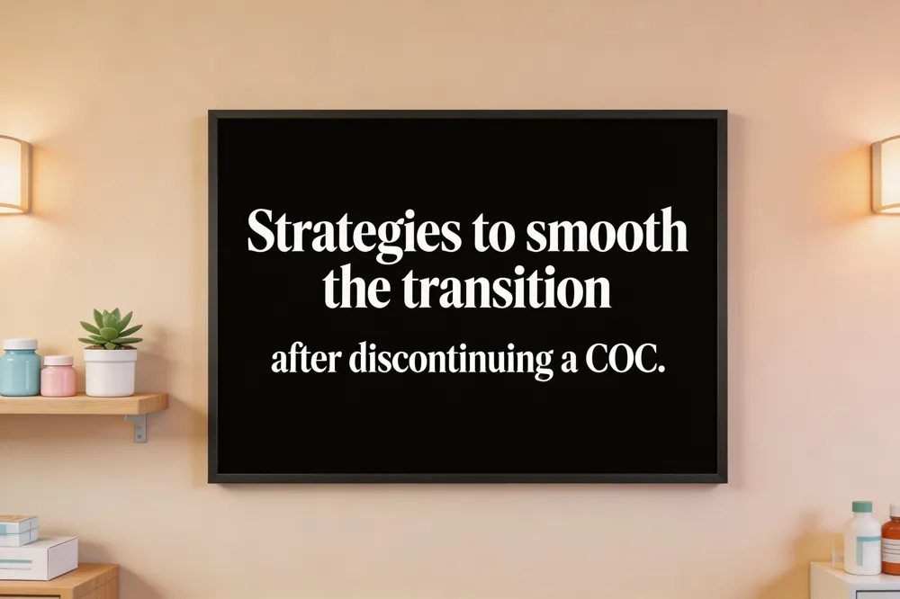 Strategies to smooth the transition after discontinuing a COC.