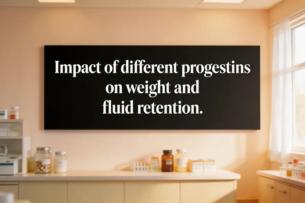 Impact of different progestins on weight and fluid retention.