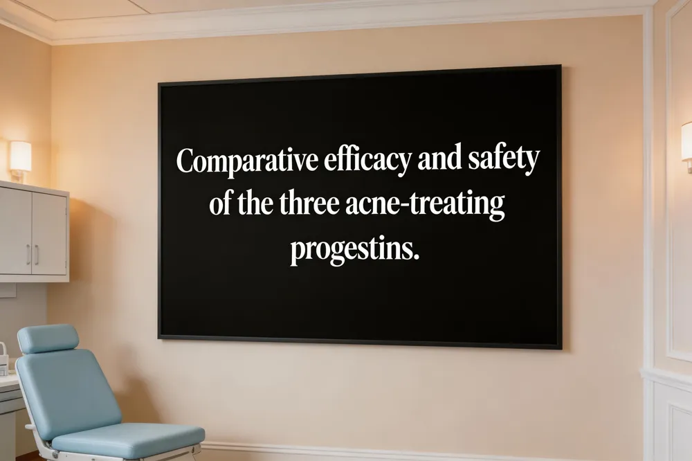 Comparative efficacy and safety of the three acne‑treating progestins.