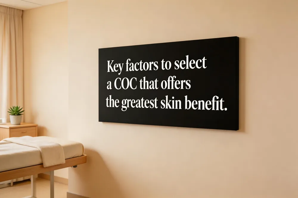 Key factors to select a COC that offers the greatest skin benefit.