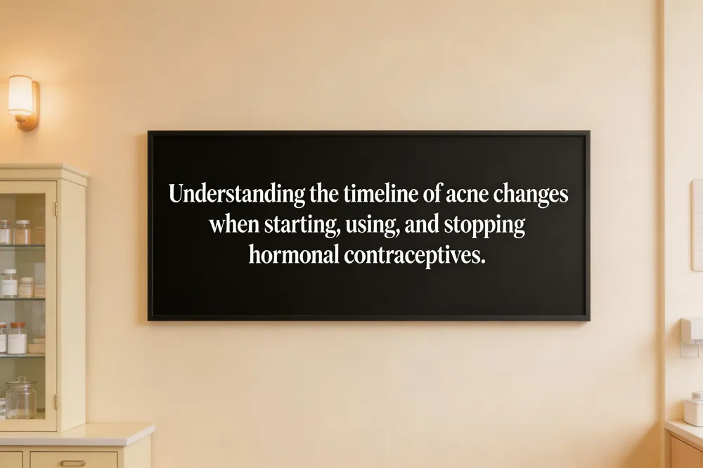 Understanding the timeline of acne changes when starting, using, and stopping hormonal contraceptives.