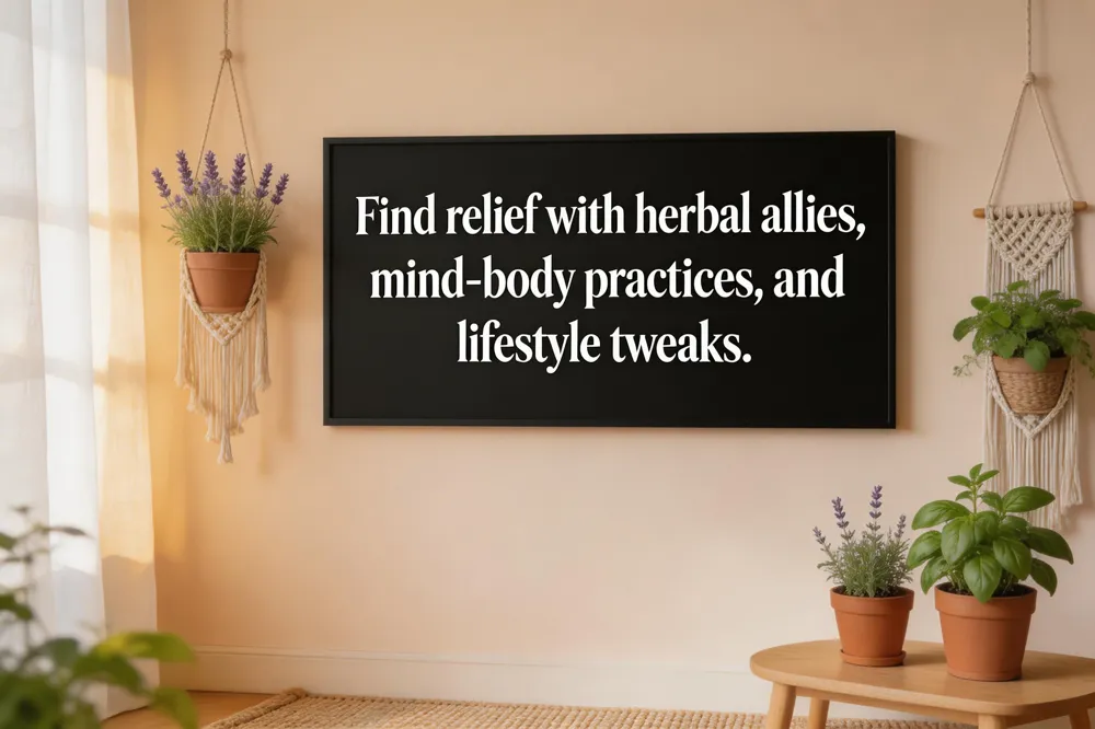 Find relief with herbal allies, mind‑body practices, and lifestyle tweaks.