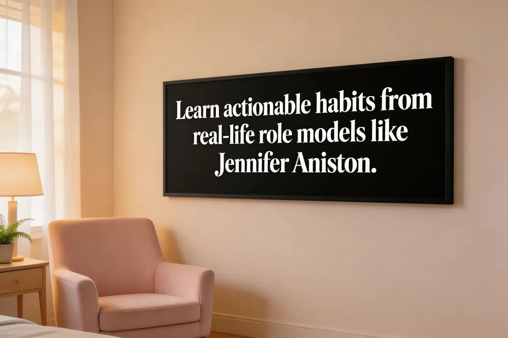 Learn actionable habits from real‑life role models like Jennifer Aniston.
