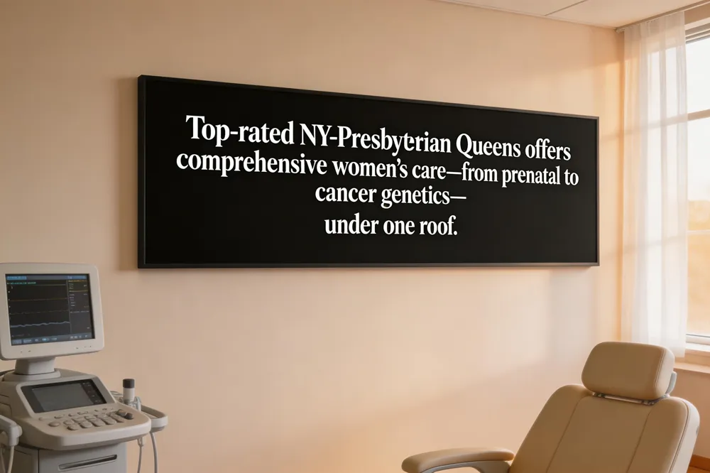 Top‑rated NY‑Presbyterian Queens offers comprehensive women’s care—from prenatal to cancer genetics—under one roof.
