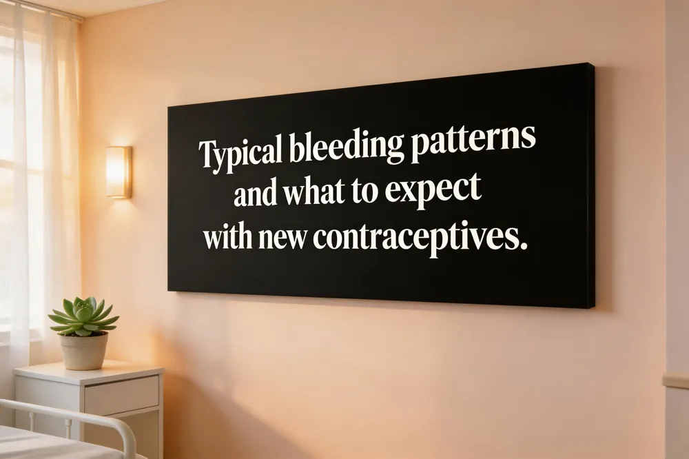 Typical bleeding patterns and what to expect with new contraceptives.