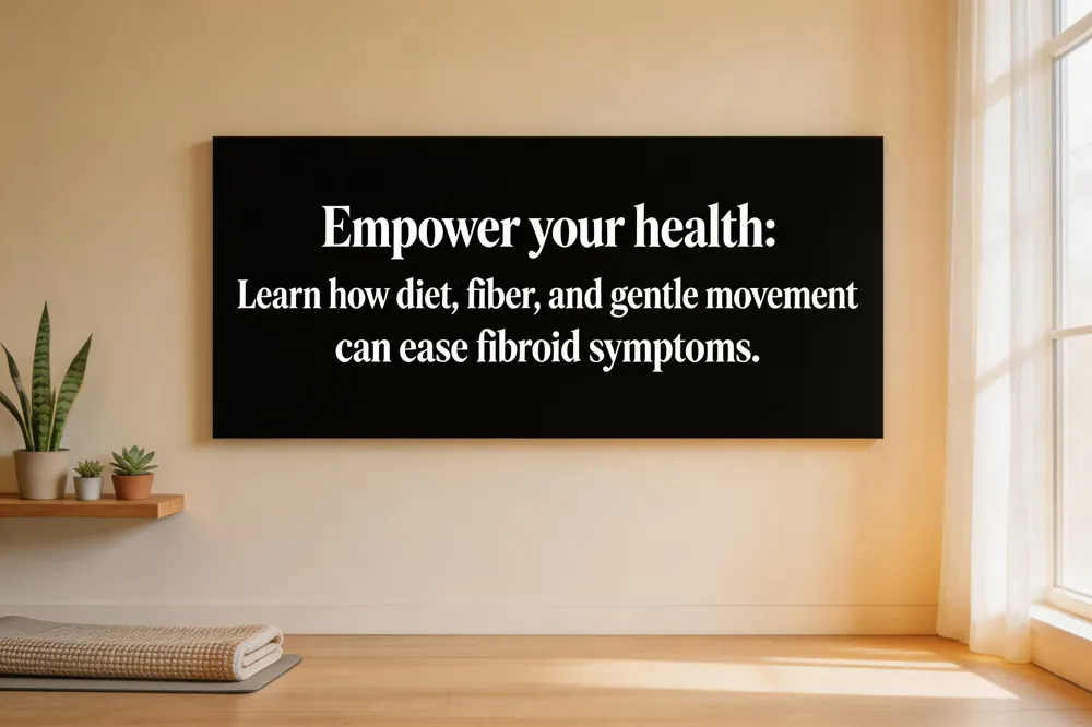 Empower your health: Learn how diet, fiber, and gentle movement can ease fibroid symptoms.