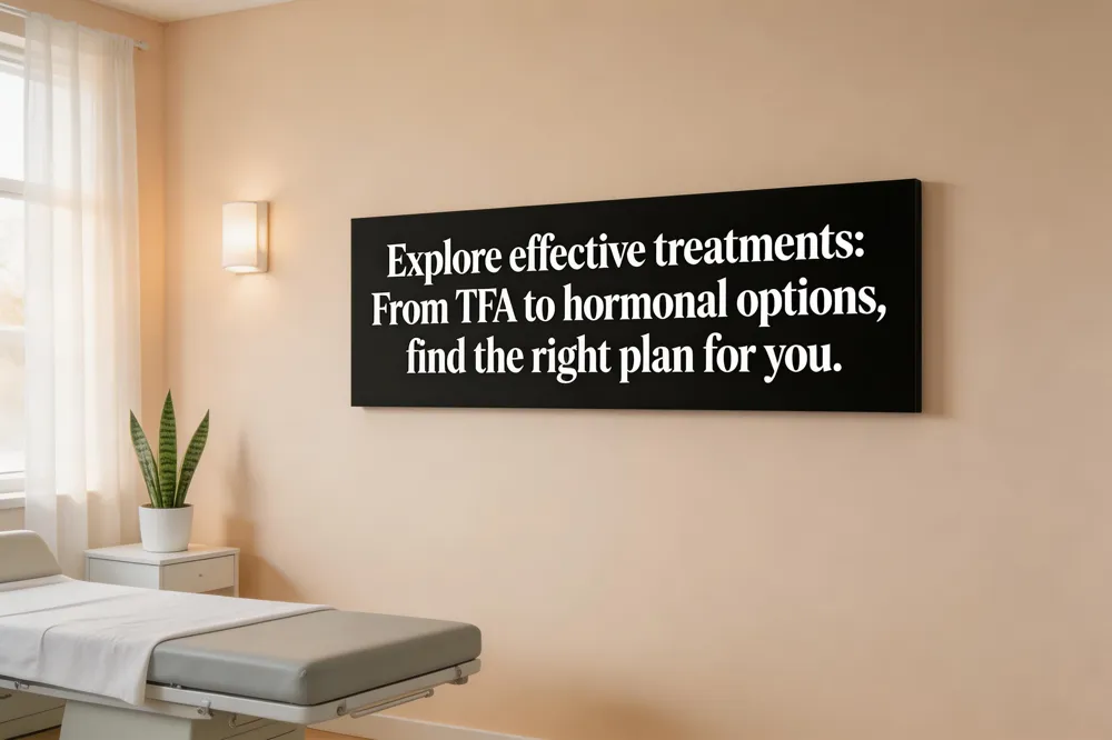 Explore effective treatments: From TFA to hormonal options, find the right plan for you.
