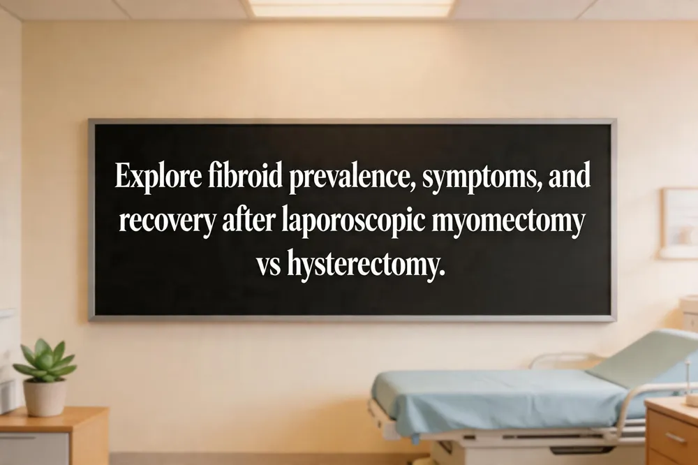 Explore fibroid prevalence, symptoms, and recovery after laparoscopic myomectomy vs hysterectomy.