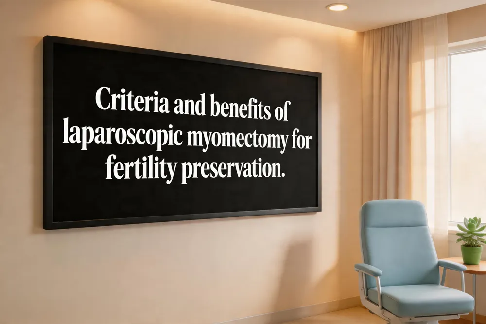 Criteria and benefits of laparoscopic myomectomy for fertility preservation.