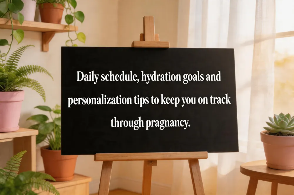 Daily schedule, hydration goals and personalization tips to keep you on track through pregnancy.