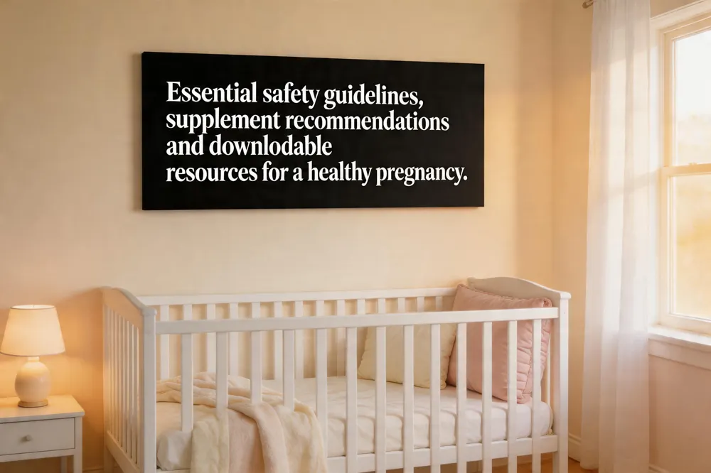 Essential safety guidelines, supplement recommendations and downloadable resources for a healthy pregnancy.