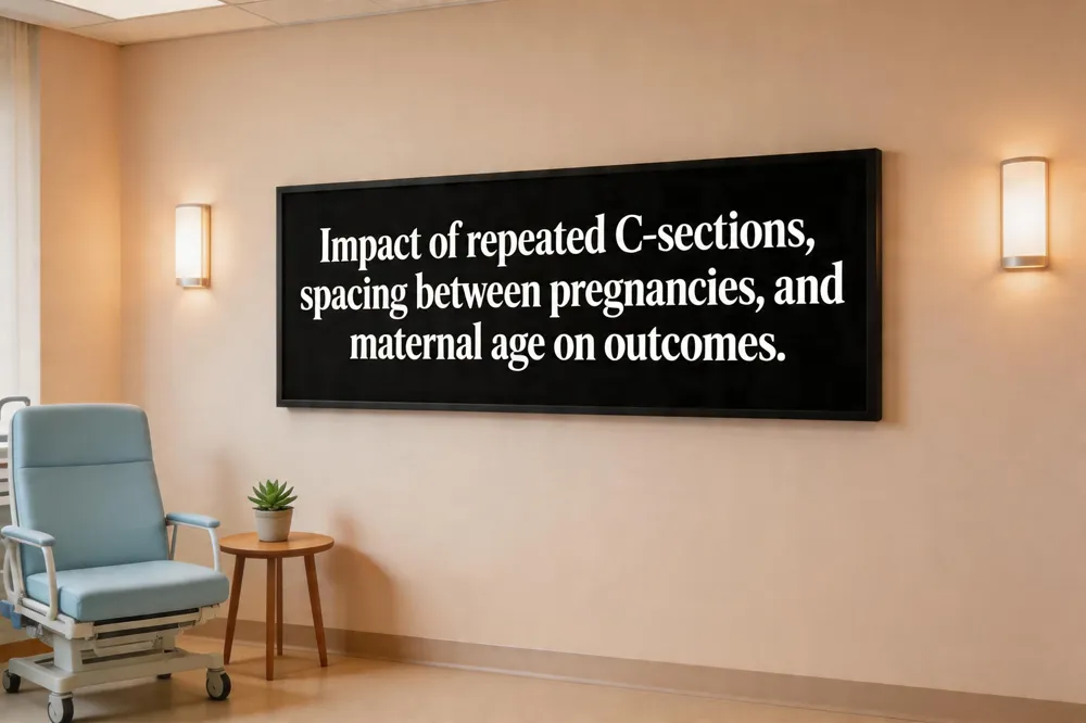 Impact of repeated C‑sections, spacing between pregnancies, and maternal age on outcomes.