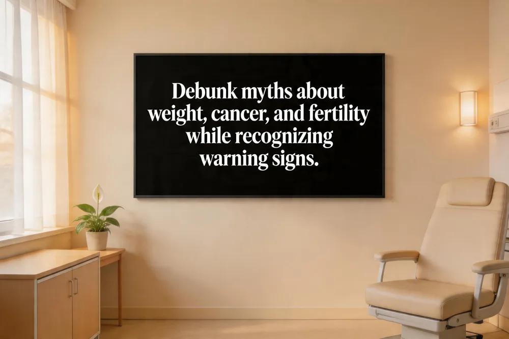 Debunk myths about weight, cancer, and fertility while recognizing warning signs.