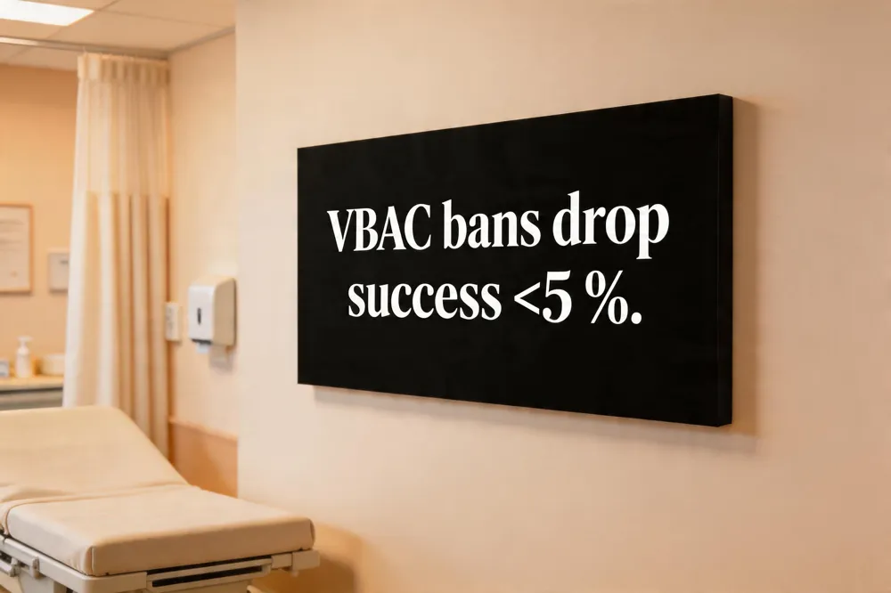 VBAC bans drop success <5 %.