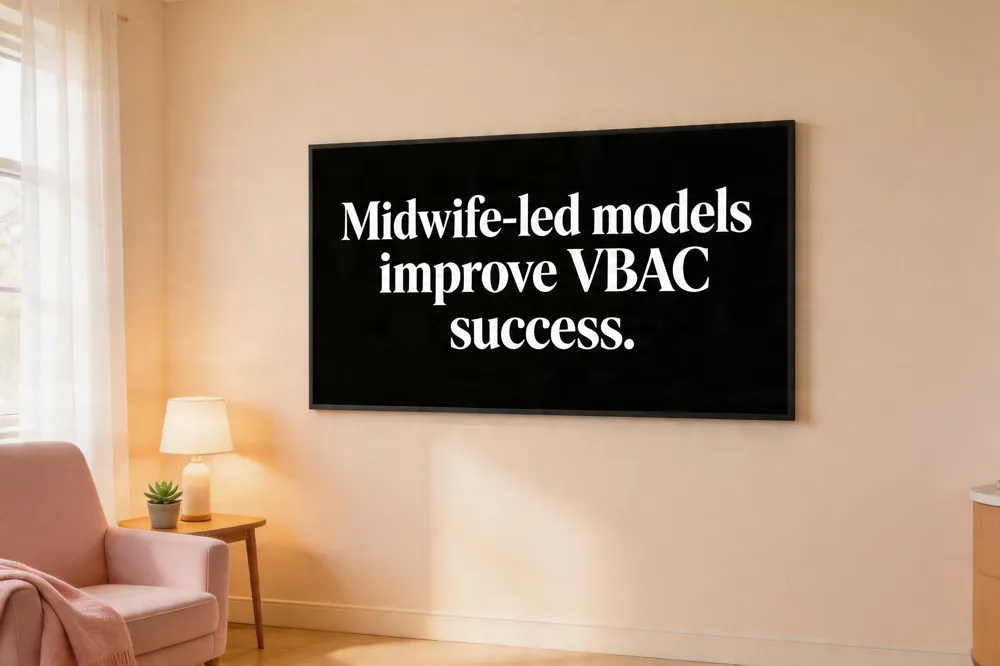 Midwife‑led models improve VBAC success.
