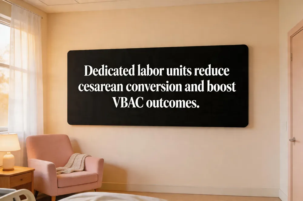 Dedicated labor units reduce cesarean conversion and boost VBAC outcomes.