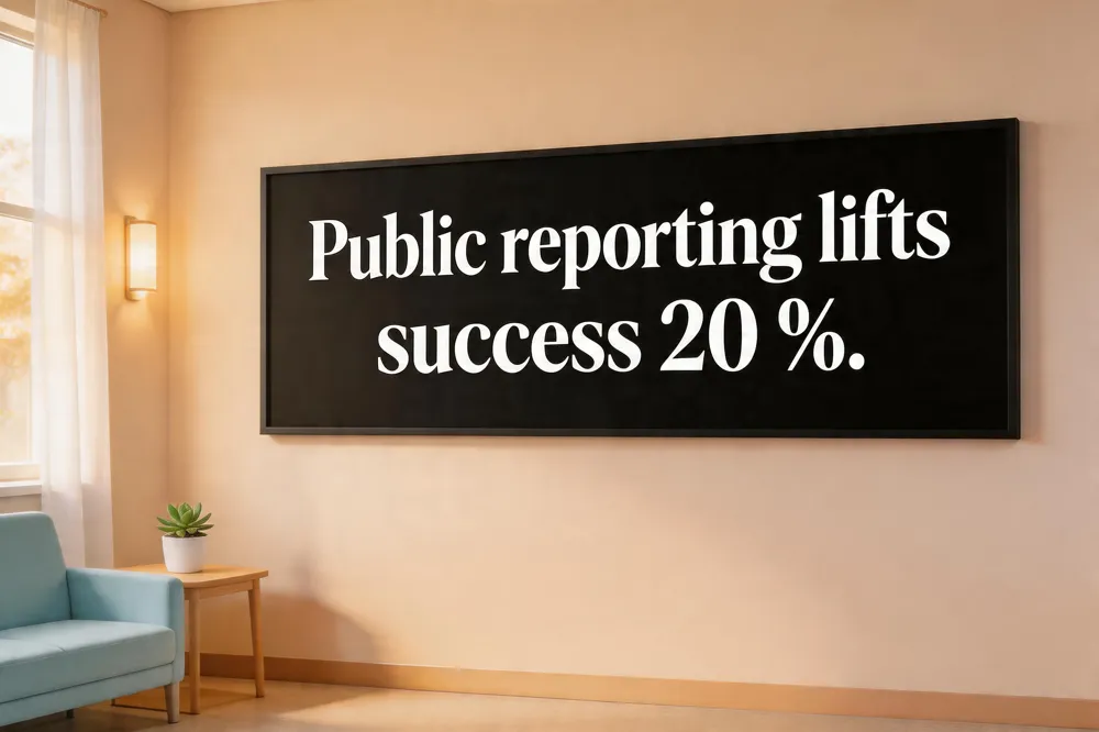 Public reporting lifts success 20 %.