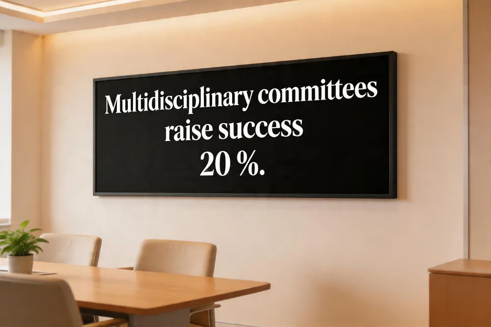 Multidisciplinary committees raise success 20 %.