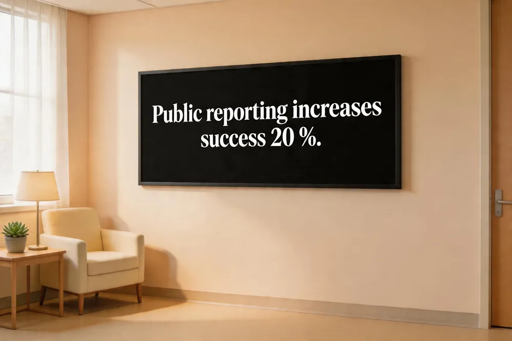 Public reporting increases success 20 %.