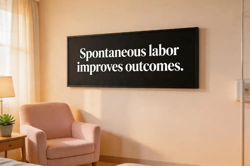 Spontaneous labor improves outcomes.