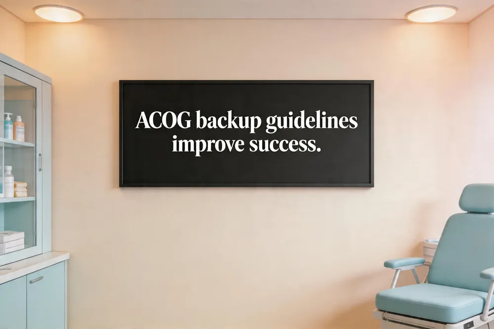 ACOG backup guidelines improve success.